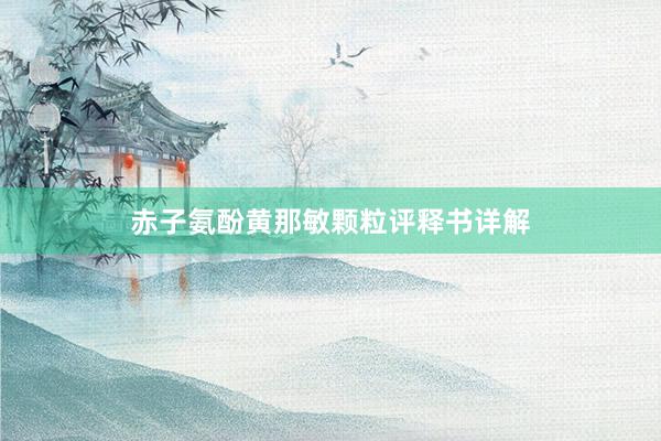 赤子氨酚黄那敏颗粒评释书详解